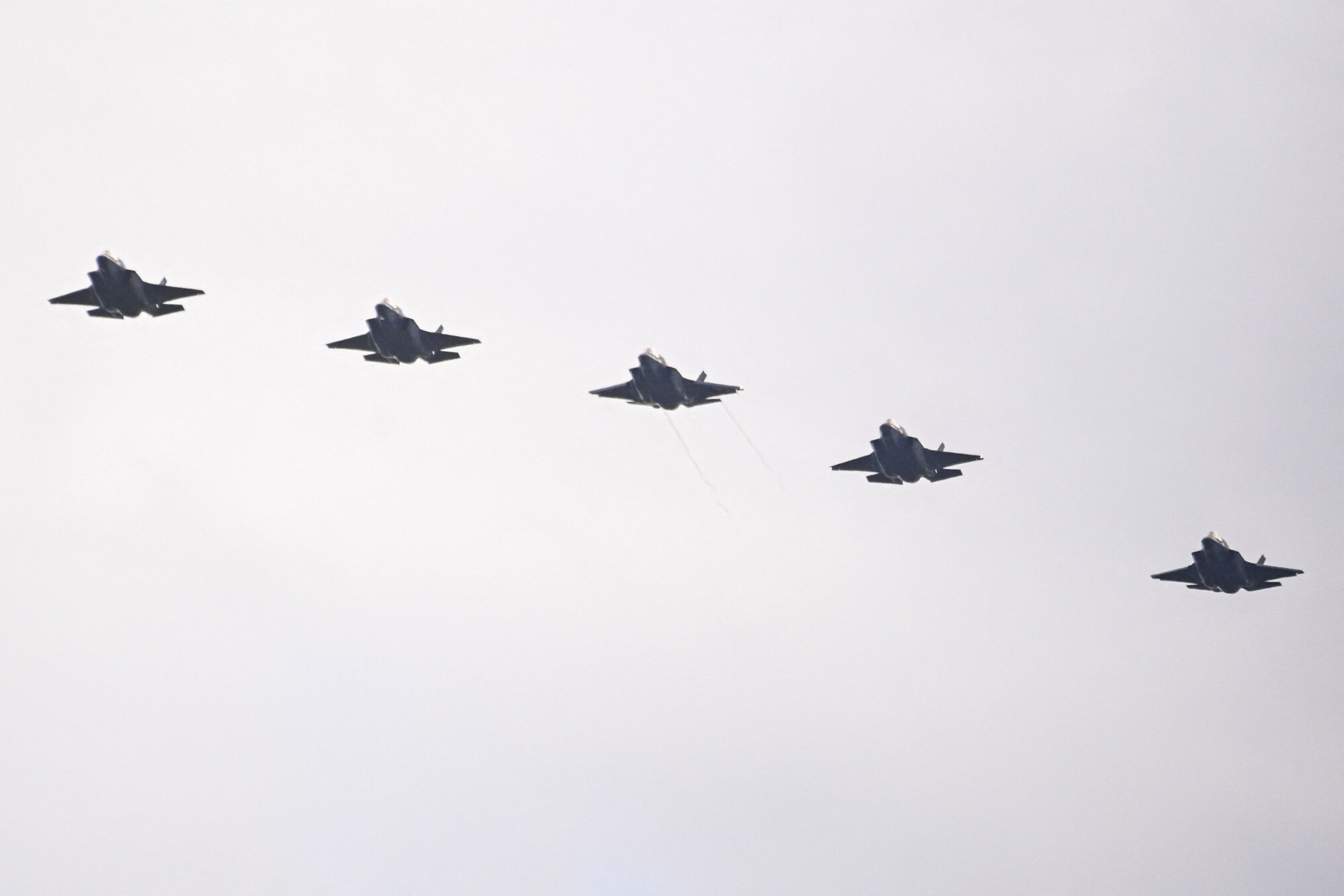 American F35-B aircraft are approaching Jose Aponte de la Torre, Puerto Rico, September 13, 2025.