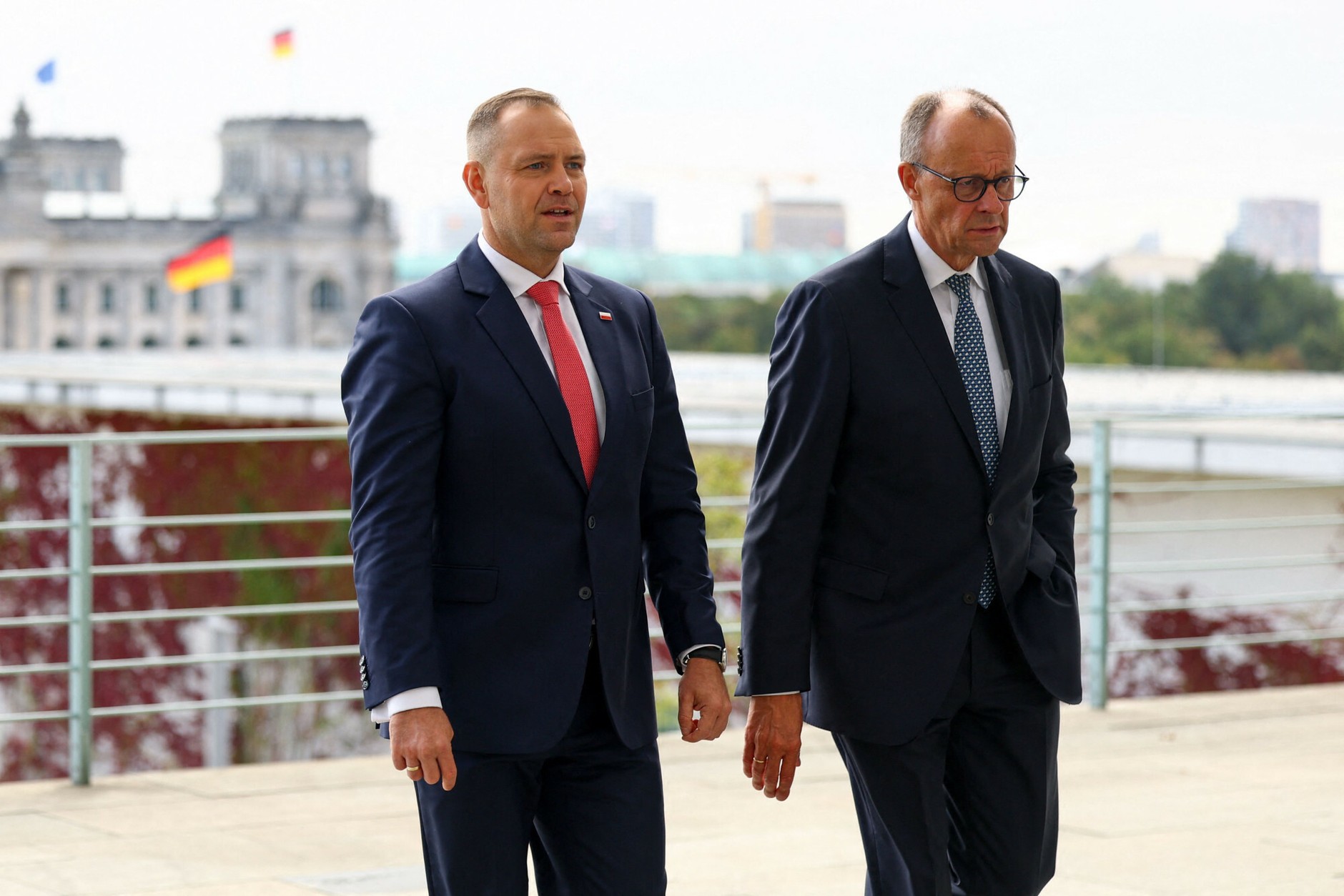 Karol Nawrocki with Friedrich Merz in Germany, September 16, 2025.