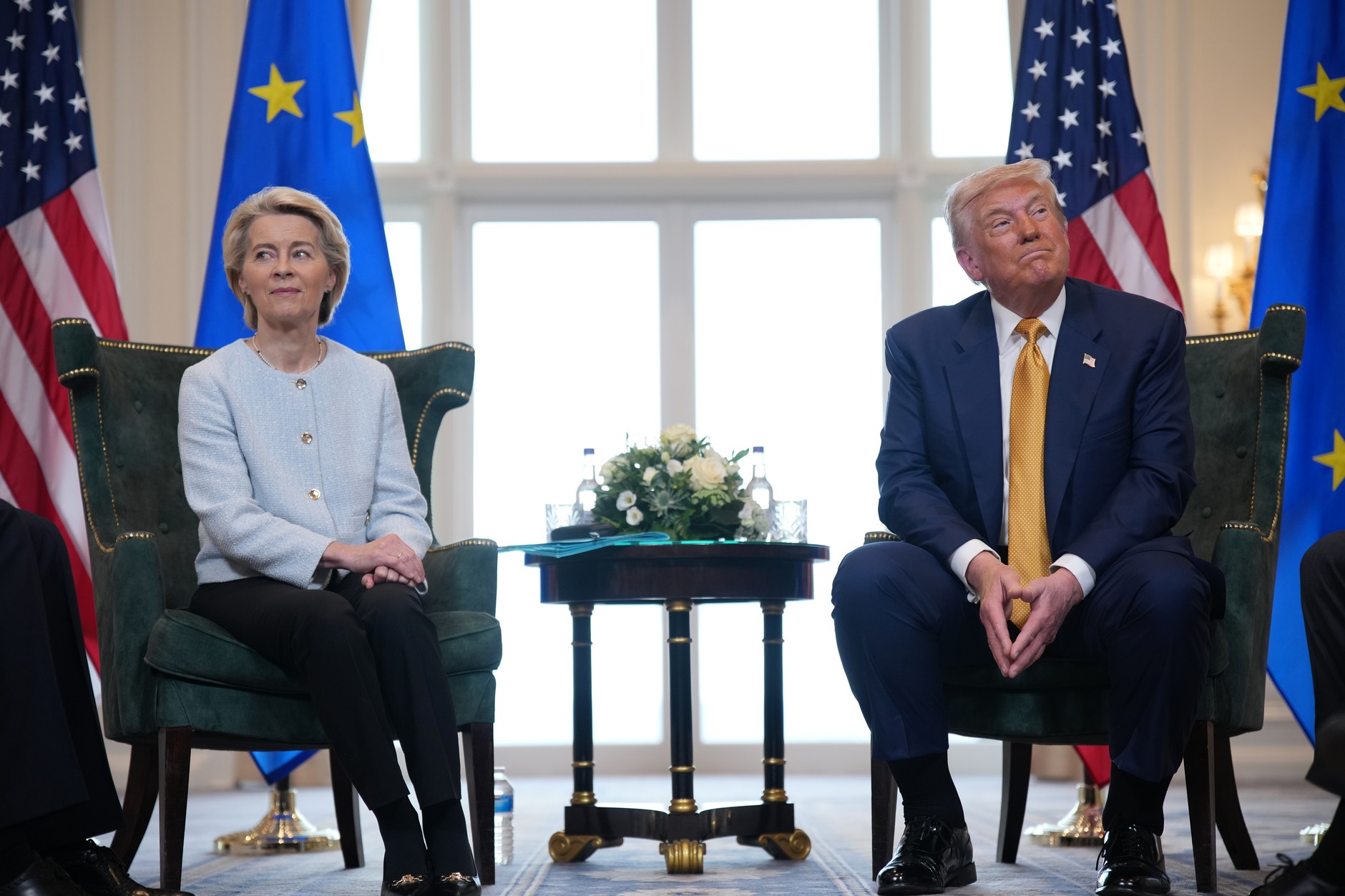 Ursula von der Leyen and Donald Trump, Turnberry, Scotland, 27 July 2025.