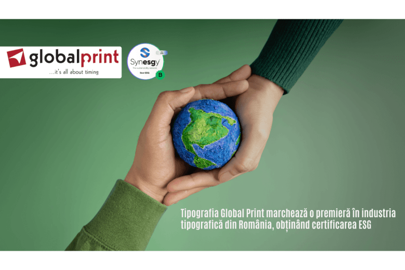 Global Print typography obtains the ESG certification: a major step for sustainability in the typographic industry in Romania