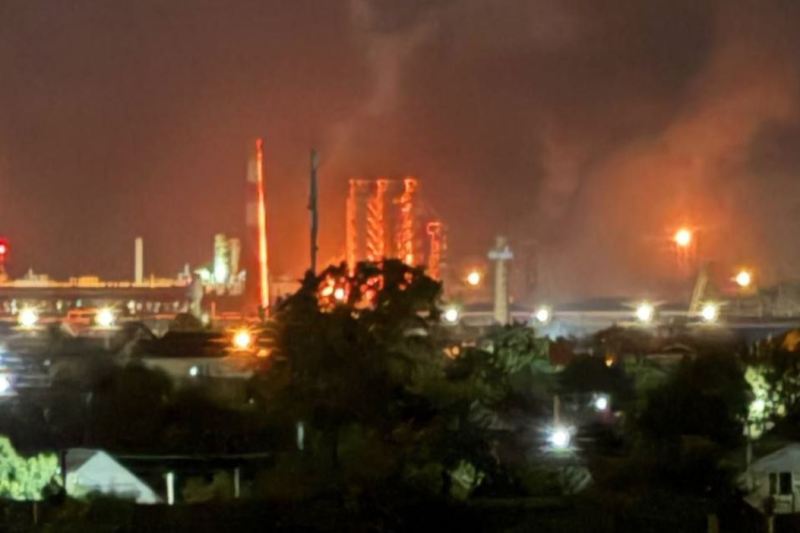 Video Ukraine attacked the Russia's Afipsky refinery overnight