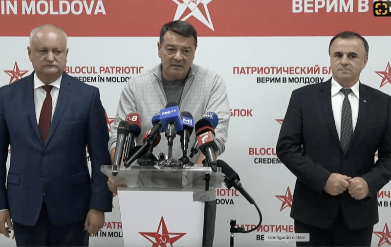 Constantin Starîș accompanied him to the statements Igor Dodon and Vasile Tarlev, the leader of the Viitorul Moldovei Party. Photo: capture reality.md