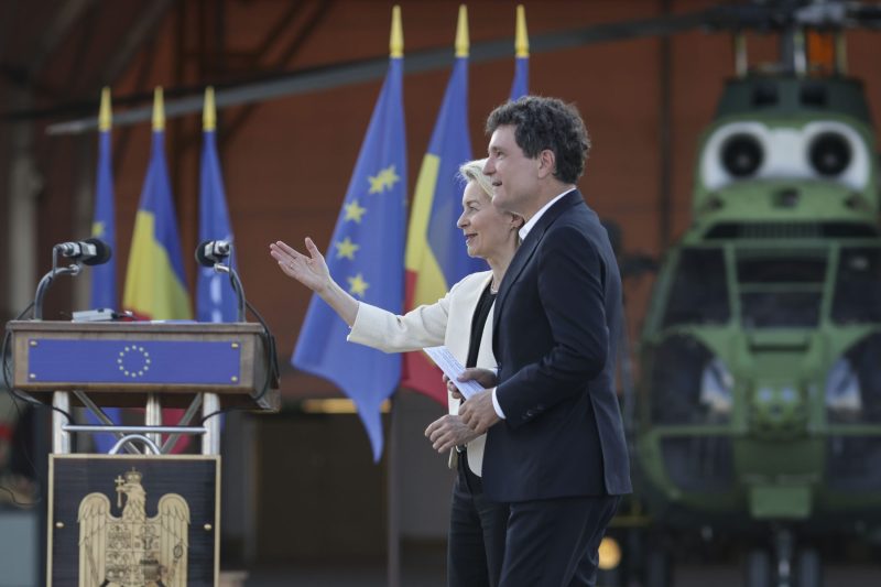 Video images posted by Ursula von der Leyen from Romania.