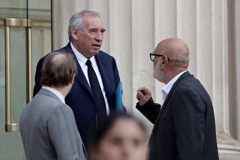 Francois Bayrou after voting in the National Assembly, Paris, September 8, 2025.