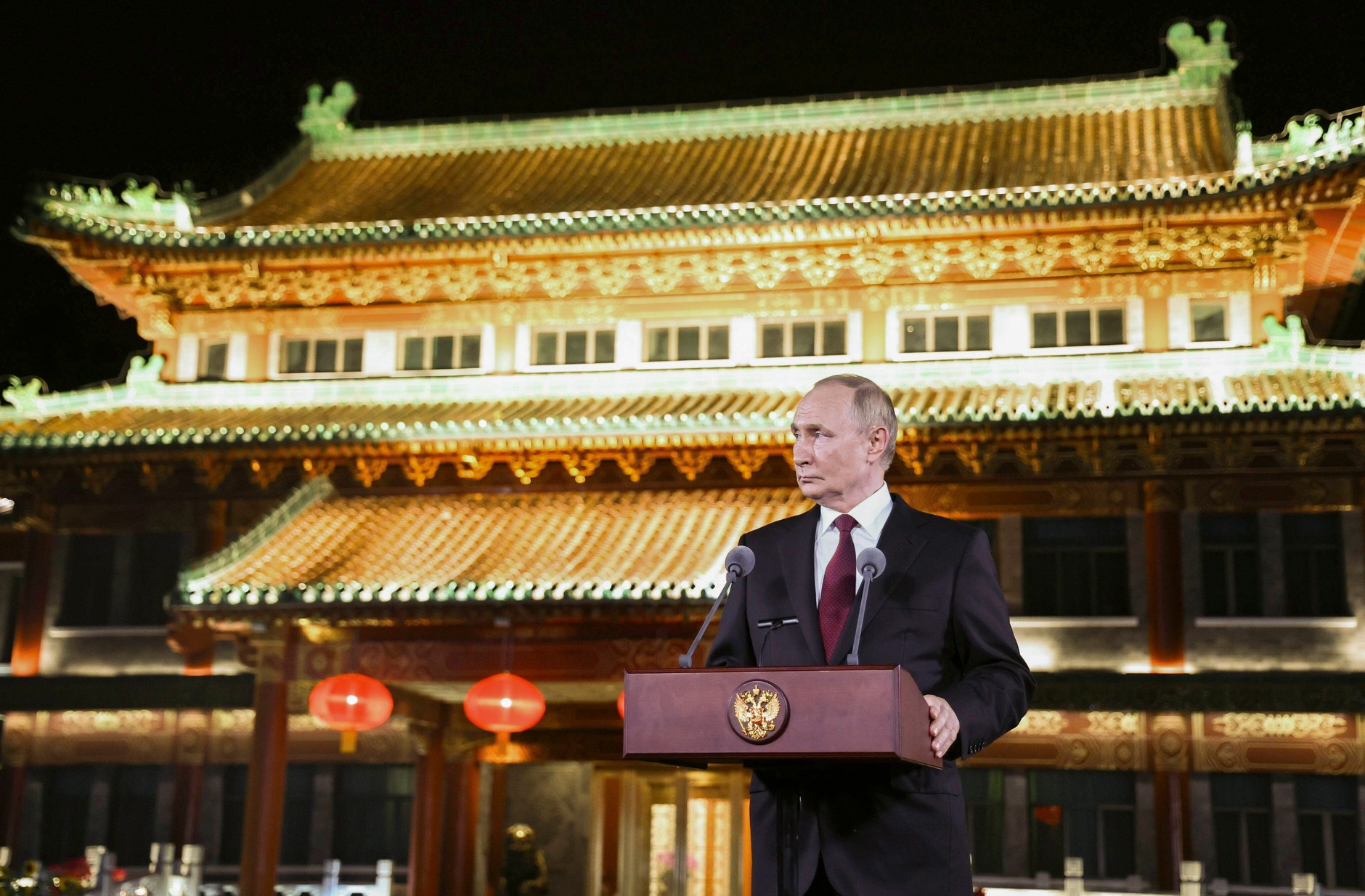 Russian President Vladimir Putin during a press conference at the end of his visit to China, where he participated in the military parade on the 80th anniversary of the end of World War II, Beijing, China, September 3, 2025.