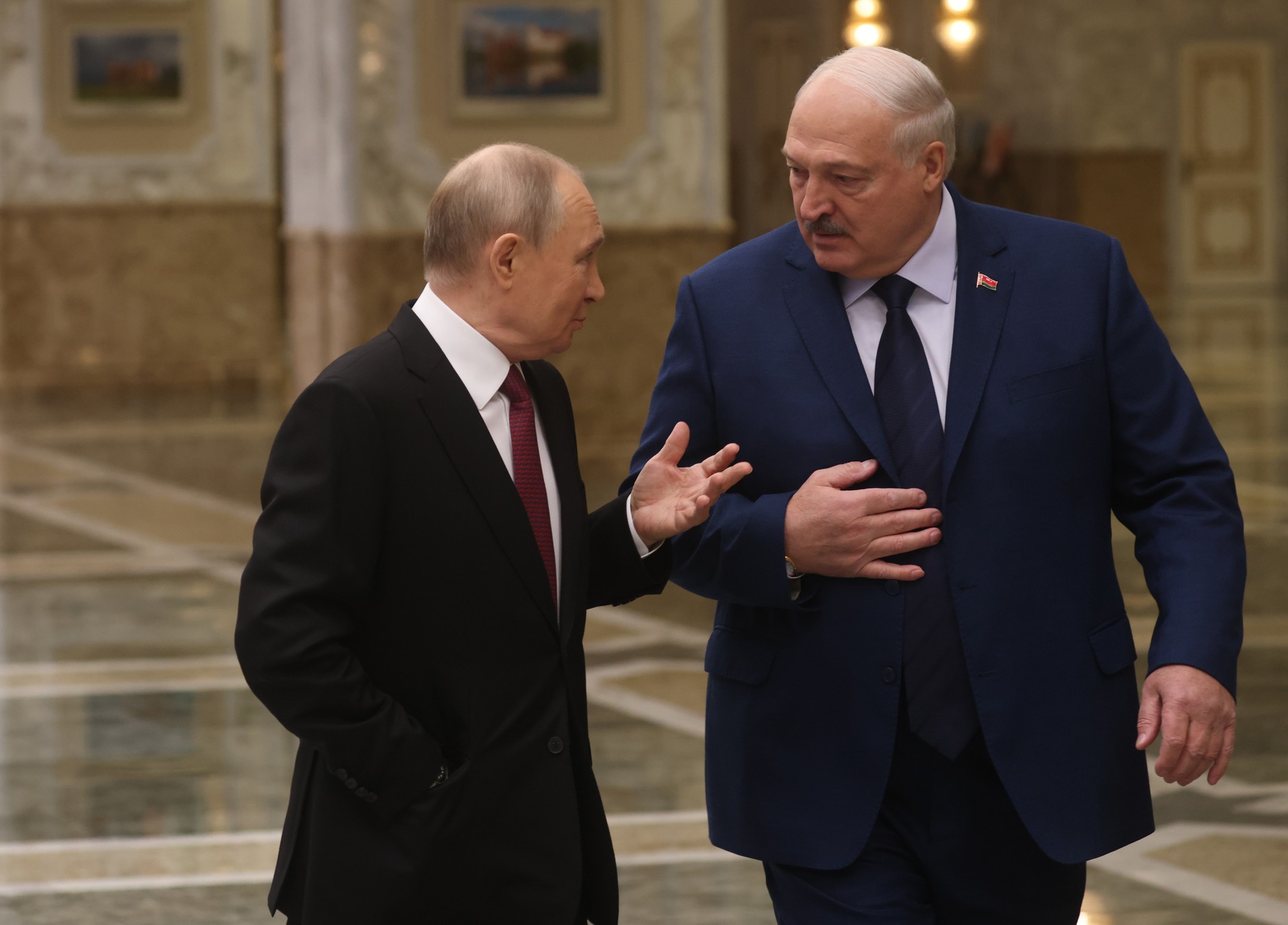 Vladimir Putin and Aleksander Łukaszenko