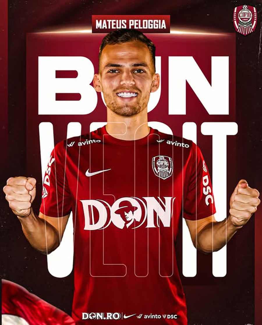 Mateus Peloggia, presented at CFR Cluj / Photo: Facebook CFR Cluj announced the transfer of a 22 -year -old Brazilian
