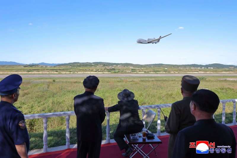 PHOTO Kim Jong o overturned testing unmanned drones. The development of artificial intelligence for flight appliances is the main military priority