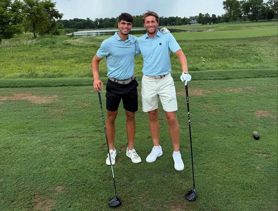 Carlos Alacaraz and Casper Ruud before a photo golf party: Instagram The 2022 champion from the US Open, Golf with Tennis