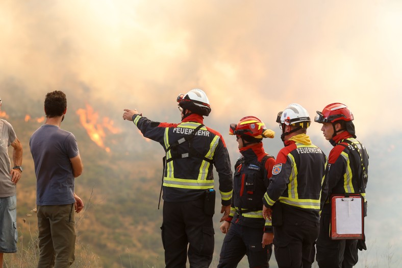 Burning forest in La Baña (Castle and Leon) in Spain, August 24, 2025.