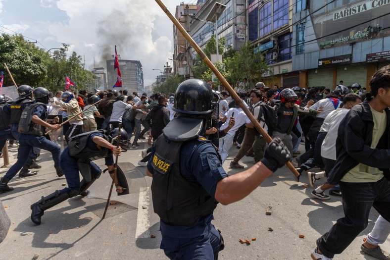 The police used force on the protesters