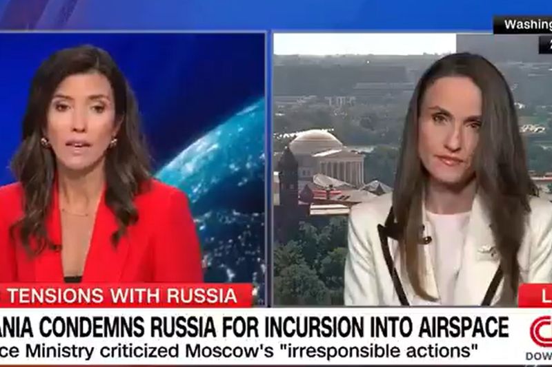 Video the head of the Romanian diplomacy, Oana Țoiu, intervention at CNN about the Russian Migs that entered the aerial space of Estonia: