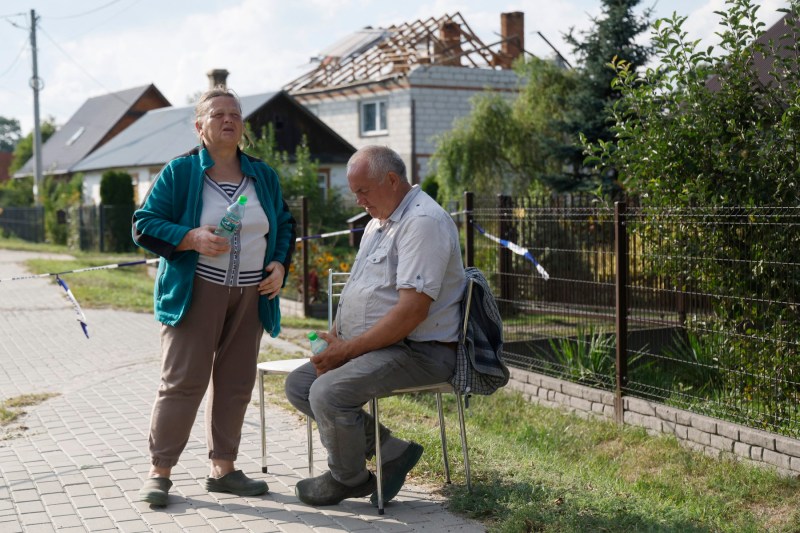 A Polish pensioner looked at the news about Russian drones when one destroyed the roof. 