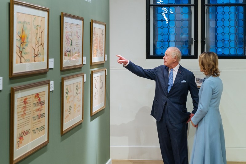 King Charles of Great Britain and Aura Woodward, the director of ICR London