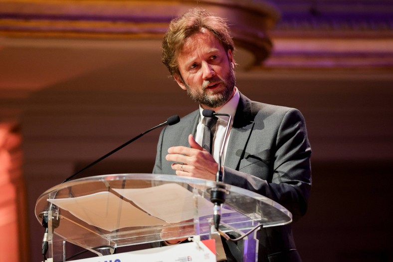 Boris Vallaud's speech during the election campaign. Paris, June 20, 2024