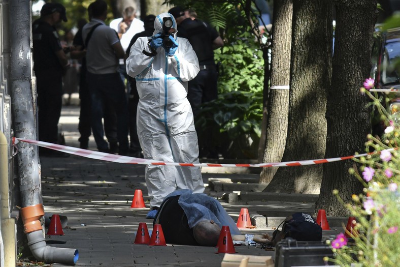 Place of murder of Andriy Parubija