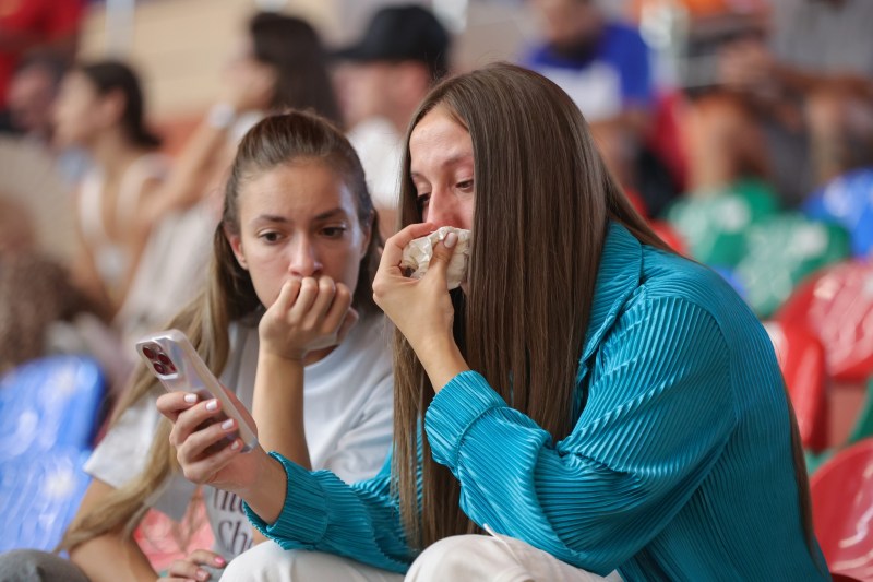 The unseen face of austerity. The reaction in tears of two young people, when they saw how the local authorities in Galati allocates the money