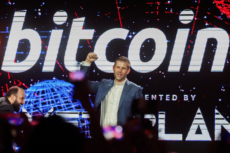 Eric Trump, vice president of Trump Organization and son of US President Donald Trump participates in the Bitcoin Asia 2025 conference in Hong Kong, China, August 29, 2025.