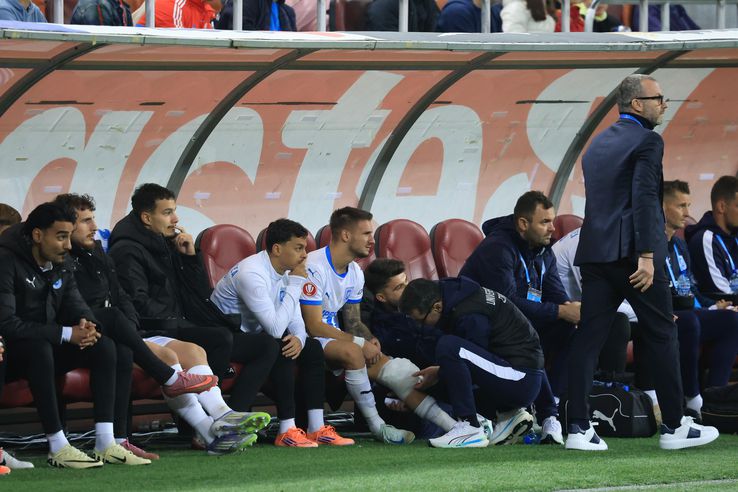 Mihnea Rădulescu was injured in FCSB - Craiova University. Photo. Ionuț Iordache (gsp.ro)