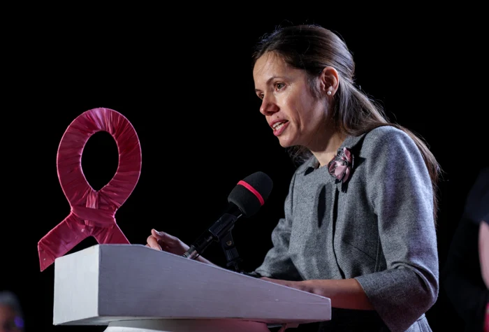 Mirabela Grădinaru, during the photo speech the Presidential Administration