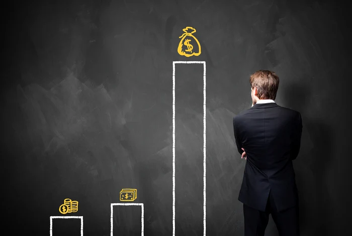 man, dollars, money, growth