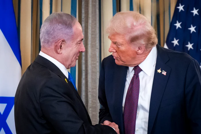Prime Minister Benjamin Netanyah and Donald Trump, at the White House: EPA EFE