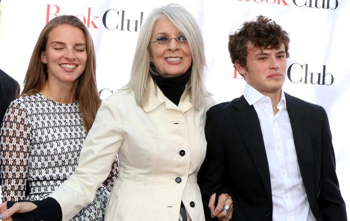  Diane Keaton with her two adopted children. PHOTO: Shutterstock