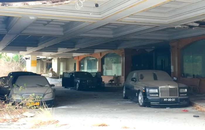 Luxury cars, in an abandoned hotel PHOTO: Captura piazza.auto