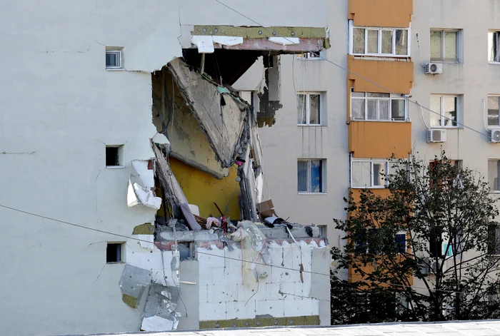 The block in Rahova affected by the explosion