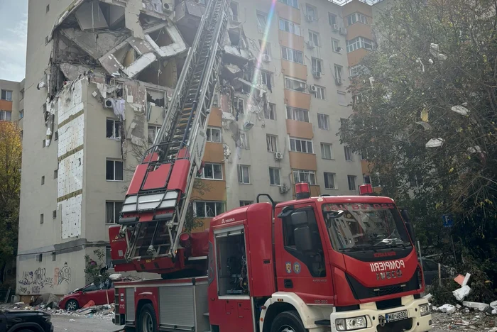 The block affected by the explosion PHOTO: Andrei Nistor/FB