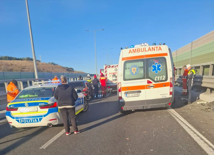 The accident took place within the radius of the town of Balș. PHOTO DRDP Craiova