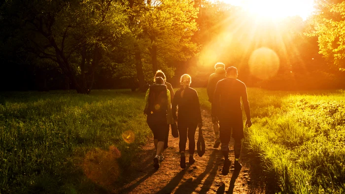 A group of people walking Photo Archive Adevărul