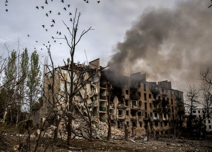 The front-line town of Kostiantinivka destroyed by bombing PHOTO EPA-EFE
