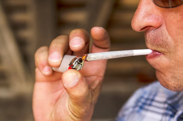 Man, joint, cannabis