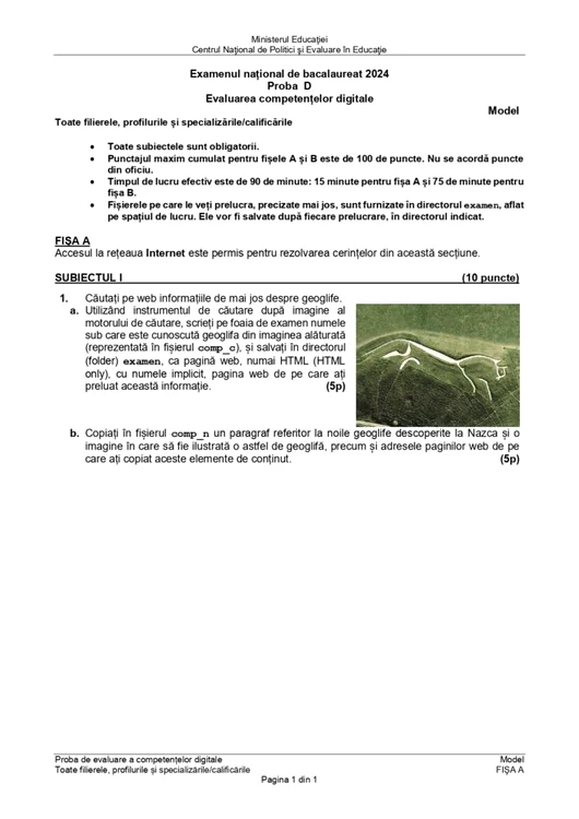Sample topic for the digital skills assessment test