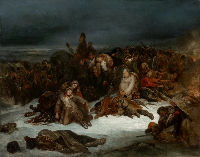 Painting of the Retreat of Napoleon's Army from Russia in 1812 Photo by University Art Gallery