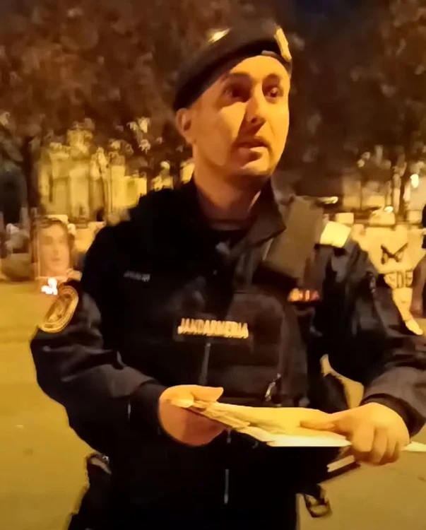The gendarme who applied the fine PHOTO Video capture