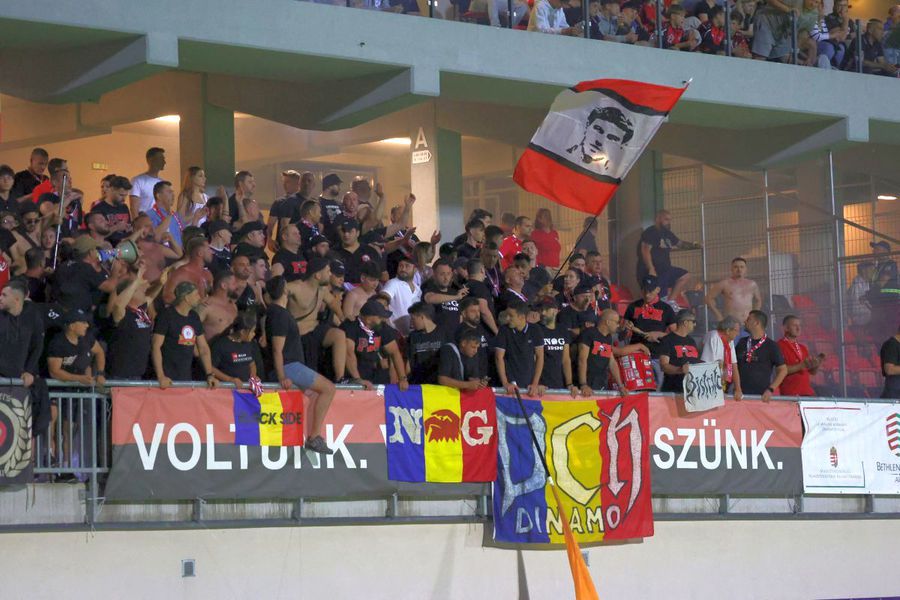 Dinamo's gallery, at the Csikszereda stadium Dinamo, the champion of fines for incidents » Rapid, FCSB and a surprise, in the top of the sanctioned clubs