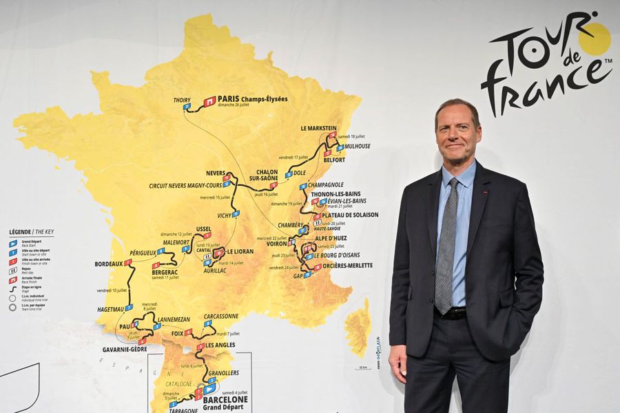 Tour de France director Christian Prudhomme and the 2026 route Photo: Imago Images Tour de France 2026 route revealed: Montmartre final stage stays + Alpe d'Huez twice