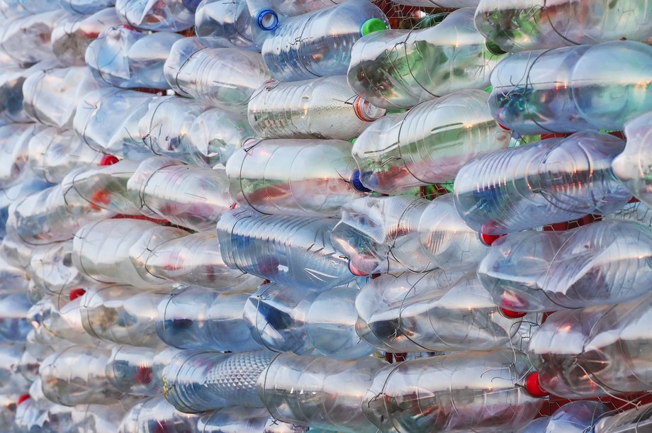 Plastic drink bottles covered by the deposit system