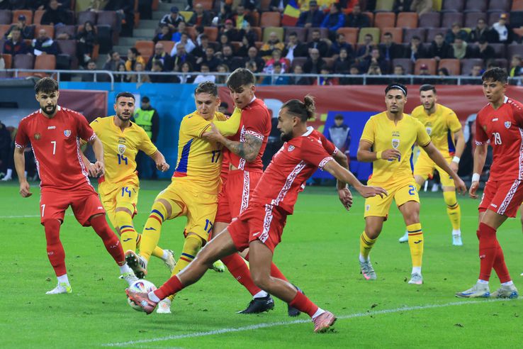 Vladimir Screciu, Louis Munteanu, Lisav Eissat and Virgiliu Postolachi in Romania - Moldova, match images // Photo: Ionuț Iordache (GSP)