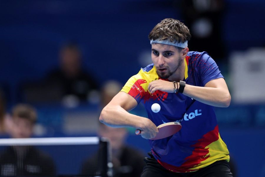 Eduard Ionescu in action Photo: ETTU Romania's men's national team, HUGE victory at the European Team Championship! » Knocked out defending champions Sweden, 3-2, and medal assured