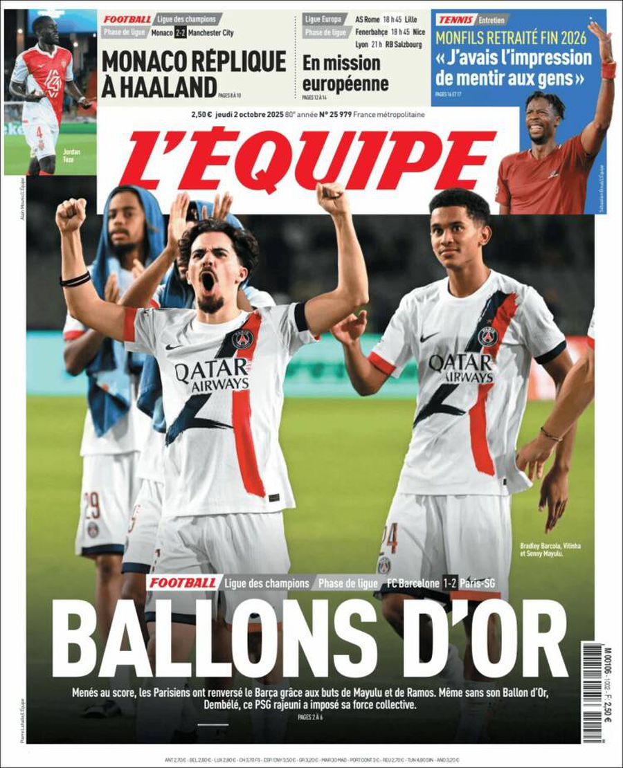 The Spanish and French newspapers destroy Barcelona: 