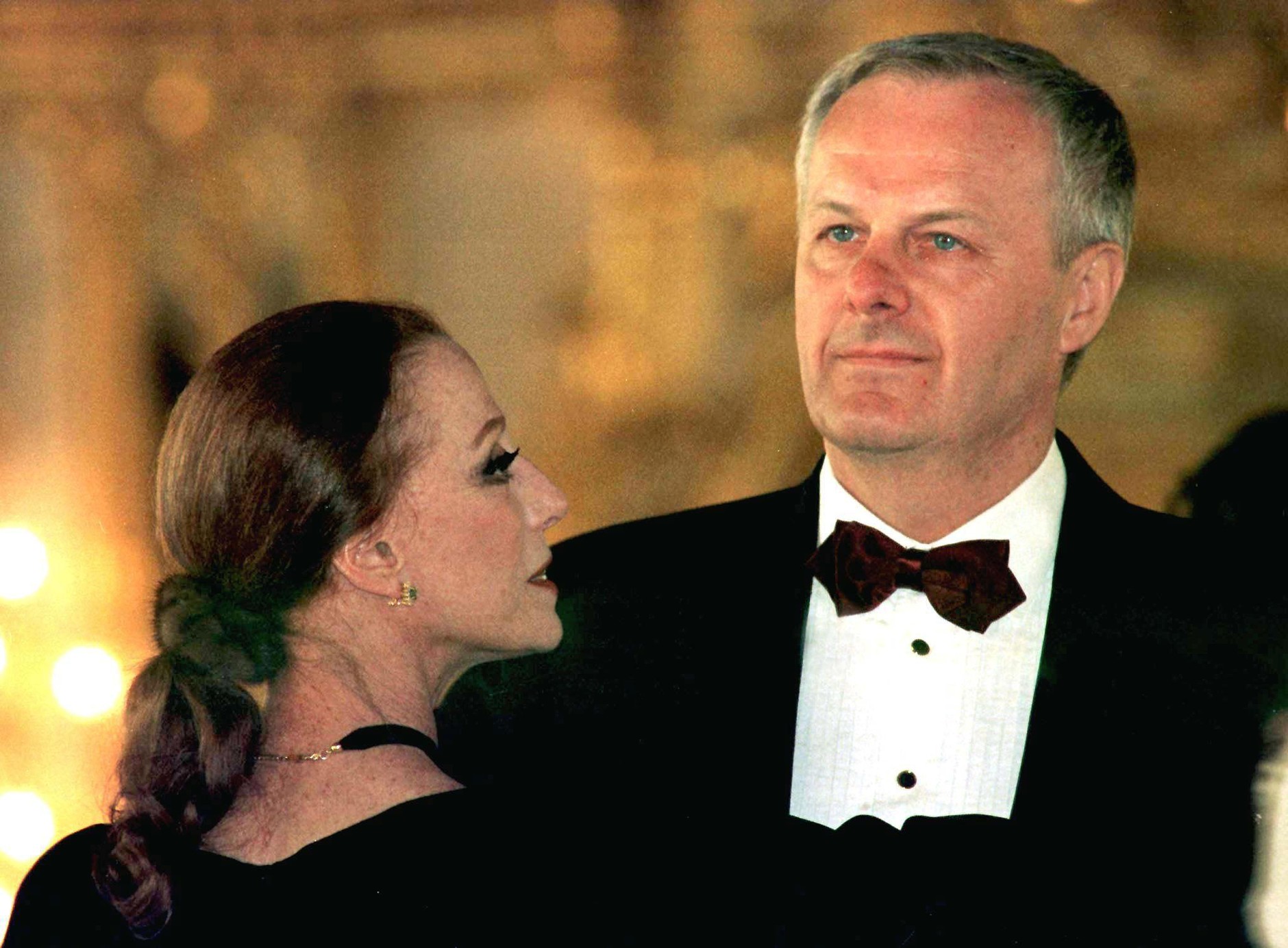 Former Mer Saint Petersburg Anatolij Sobczak while dancing with the famous Russian ballerina have a plezieckie in the palace in Tsarian Siole near St. Petersburg, Russia, February 20, 2000.