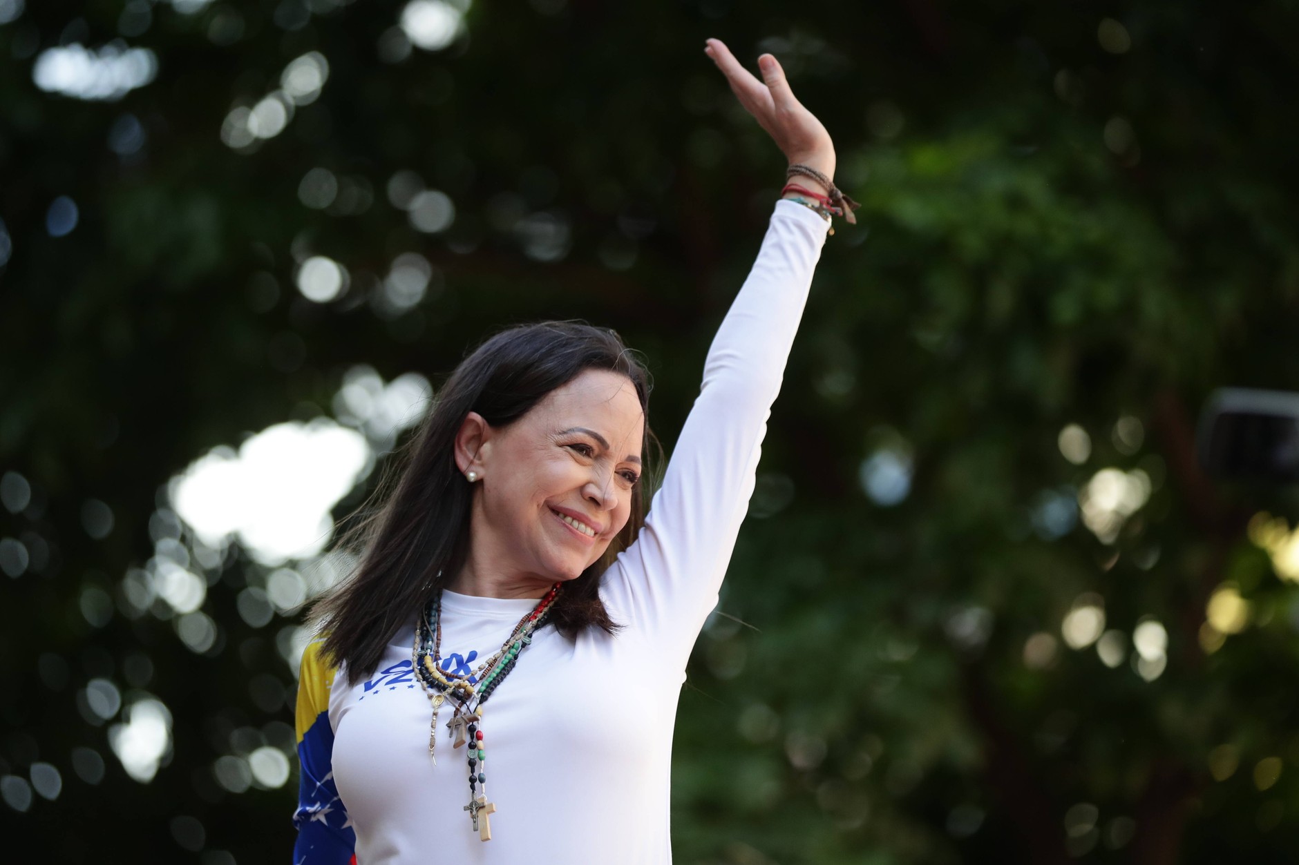 Maria Corina Machado at a rally in Caracas, January 9, 2025.