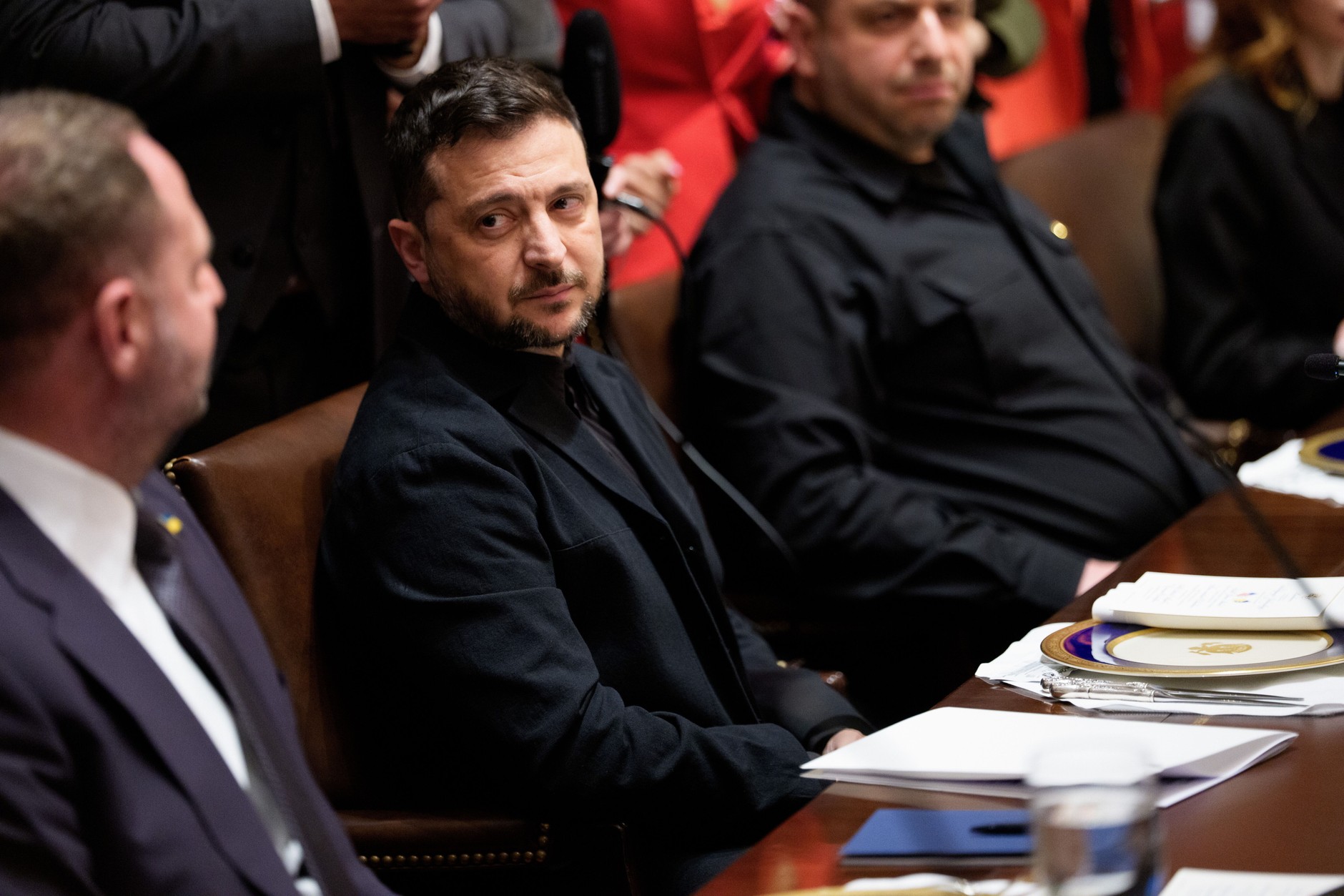 President of Ukraine Volodymyr Zelensky during a meeting with Donald Trump at the White House. Washington, USA, October 17, 2025