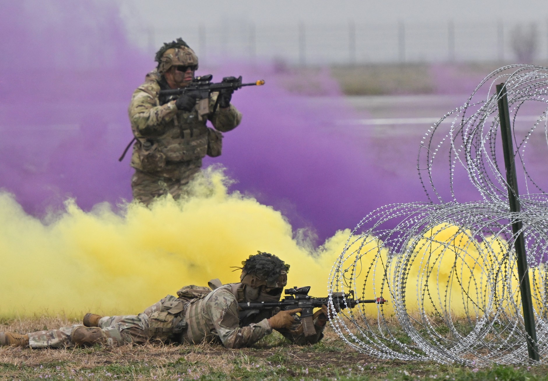 American soldiers at the Mihail Kogalniceau base, Romania, March 31, 2025.