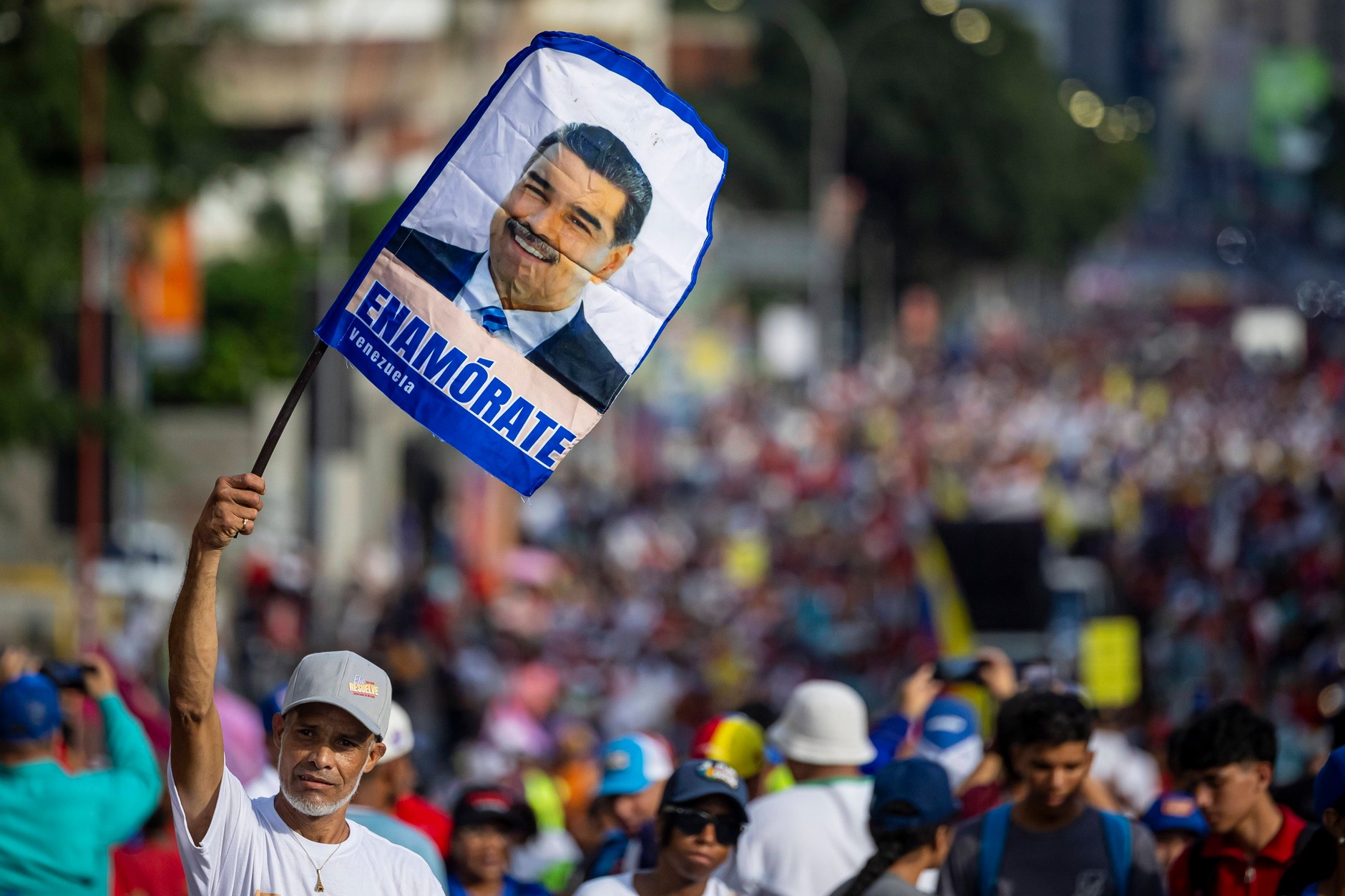 A demonstration of support for the Venezuelan government. Caracas, October 6, 2025