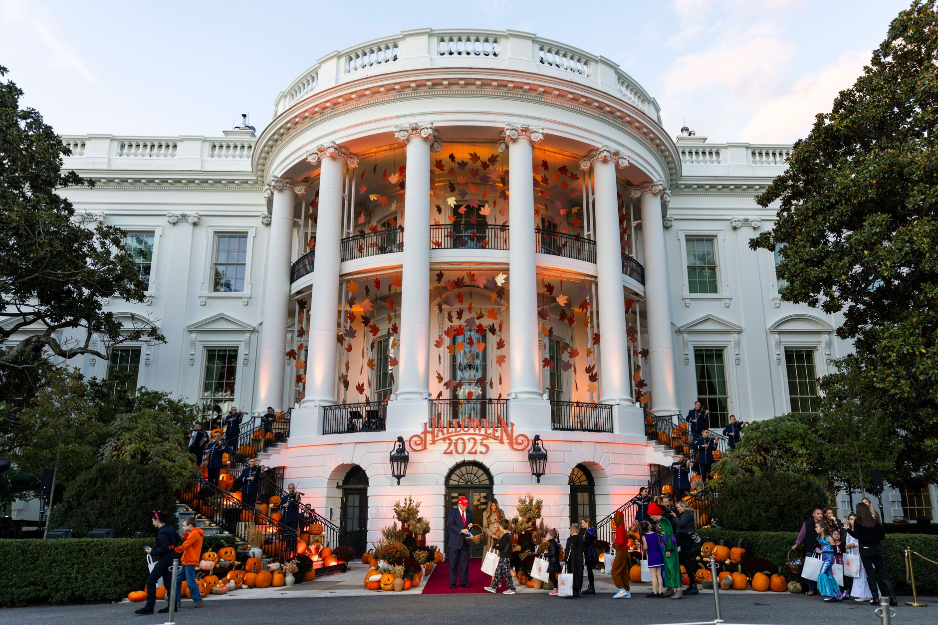 The White House decorated for Halloween