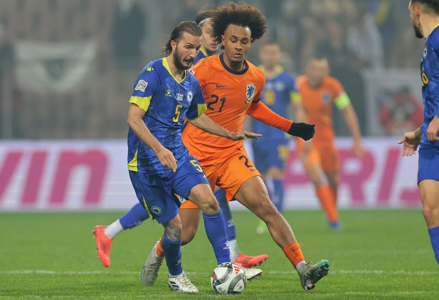 Joshua Zirkzee in the match with Bosnia (his last appearance for He wants to leave Manchester United to play at the World Cup! Gasperini is waiting for him in Rome